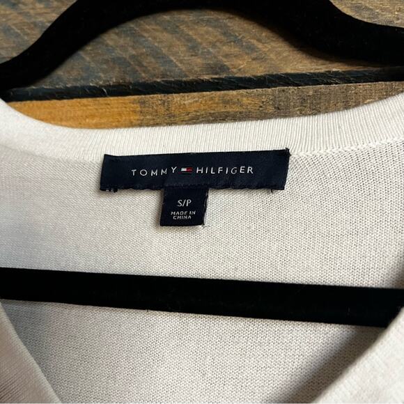 Tommy Hilfiger White And Navy Stripe Heart Sweater Top Size Small - Picture 8 of 9